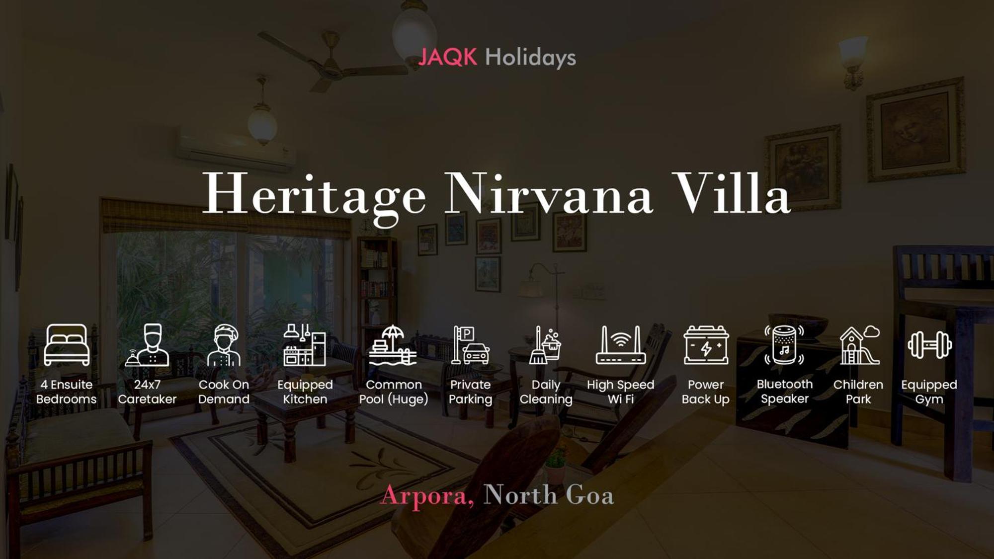 Heritage Nirvana Villa - 4Bhk, Goa Калангут Экстерьер фото